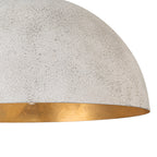 Lampa Wisząca Nowoczesna z Półkulistym Kloszem i Złotym Wnętrzem