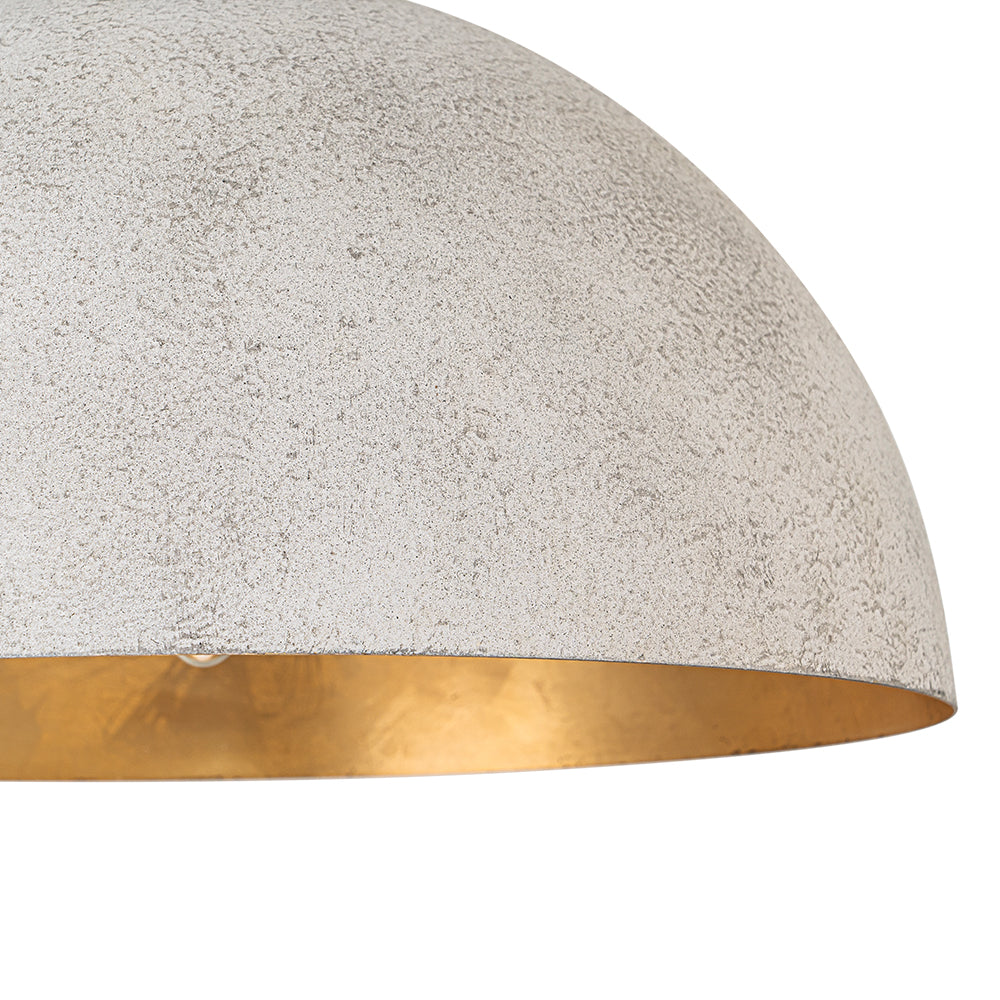 Lampa Wisząca Nowoczesna z Półkulistym Kloszem i Złotym Wnętrzem