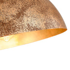 Lampa Wisząca Nowoczesna z Półkulistym Kloszem i Złotym Wnętrzem