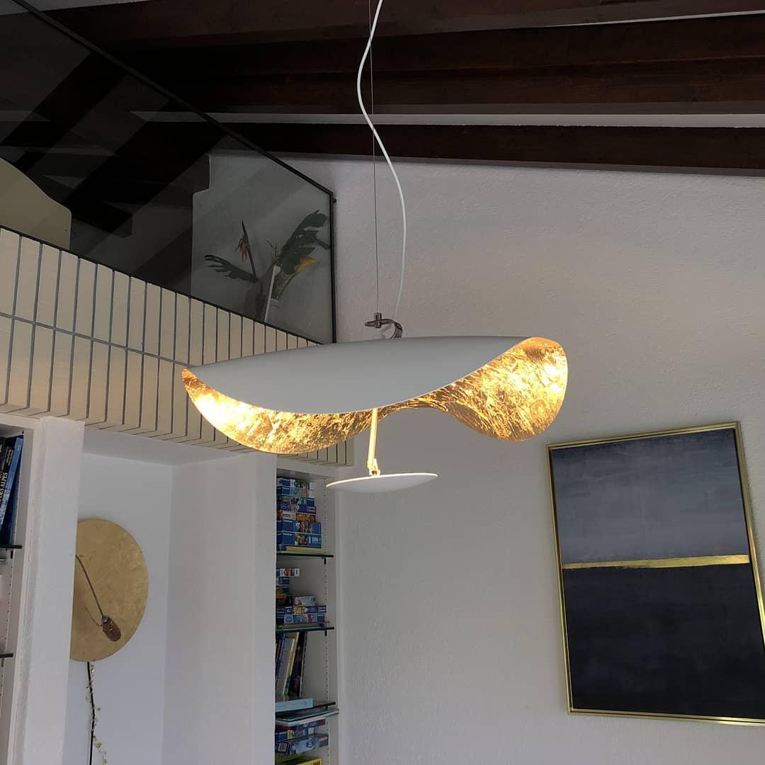 Lampa Wisząca Nowoczesna z Wygiętym Kloszem na Sufit