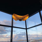 Lampa Wisząca Nowoczesna z Wygiętym Kloszem na Sufit