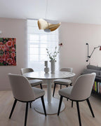 Lampa Wisząca Nowoczesna z Wygiętym Kloszem na Sufit ##POS:35##