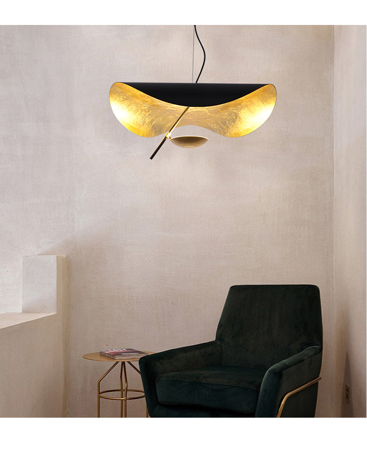 Lampa Wisząca Nowoczesna z Wygiętym Kloszem na Sufit