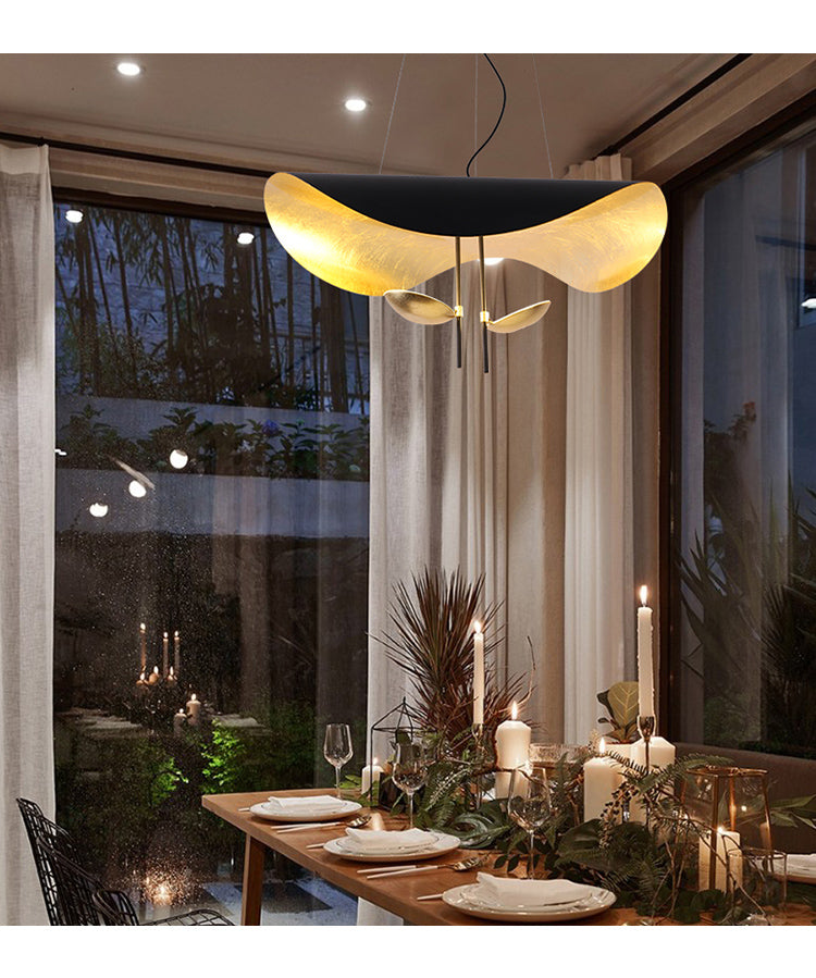 Lampa Wisząca Nowoczesna z Wygiętym Kloszem na Sufit ##POS:67##