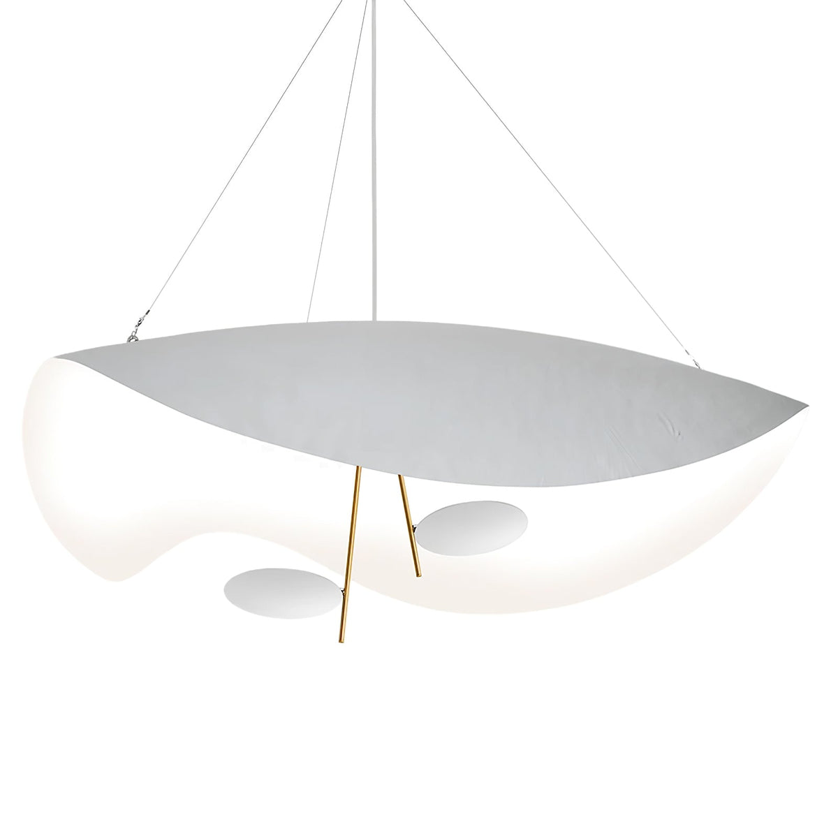 Lampa Wisząca Nowoczesna z Wygiętym Kloszem na Sufit