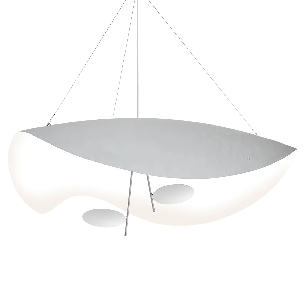 Lampa Wisząca Nowoczesna z Wygiętym Kloszem na Sufit
