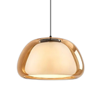 Lampa Wisząca Nowoczesna ze Szklanym Kloszem i Organiczną Formą