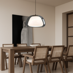 Lampa Wisząca Nowoczesna ze Szklanym Kloszem i Organiczną Formą