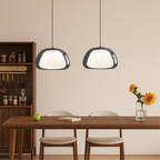 Lampa Wisząca Nowoczesna ze Szklanym Kloszem i Organiczną Formą