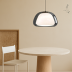 Lampa Wisząca Nowoczesna ze Szklanym Kloszem i Organiczną Formą