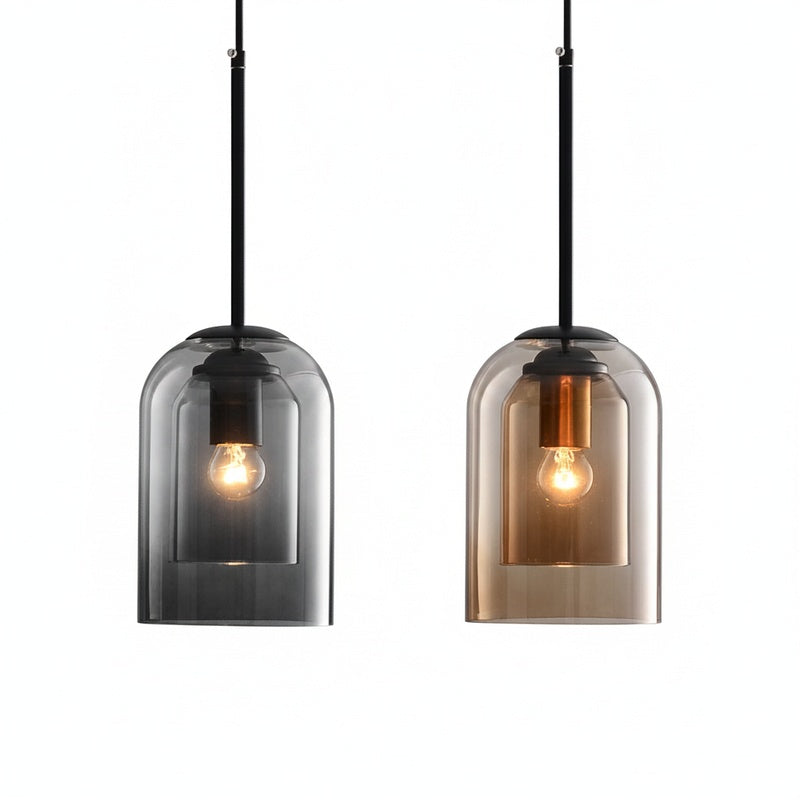 Lampa Wisząca Nowoczesna ze Szklanym Kloszem i Regulowaną Długością Kabla