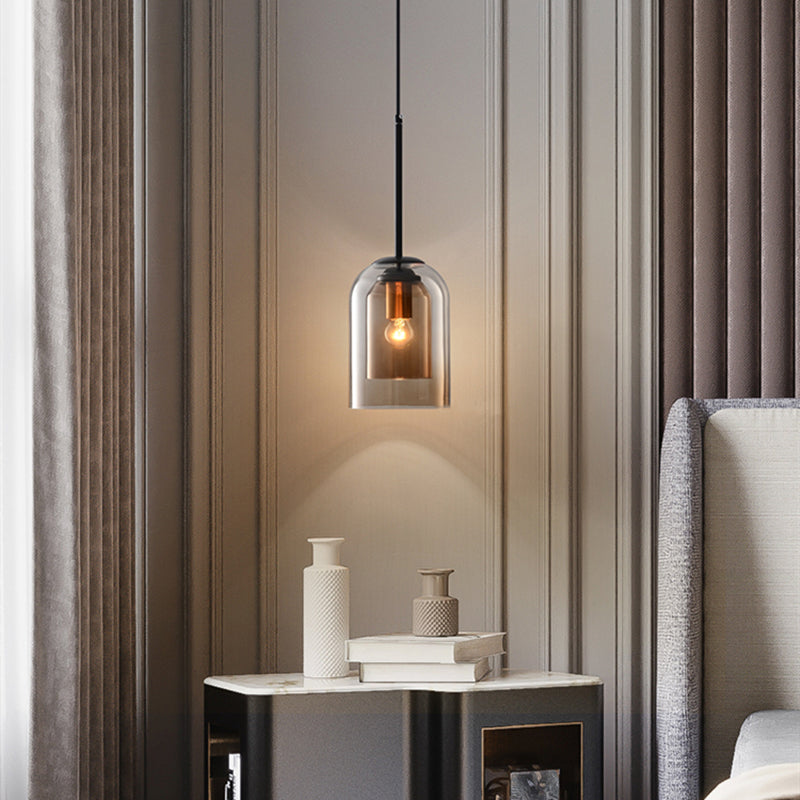 Lampa Wisząca Nowoczesna ze Szklanym Kloszem i Regulowaną Długością Kabla