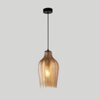 Lampa Wisząca Nowoczesna ze Szklanym Kloszem w Jodełkę