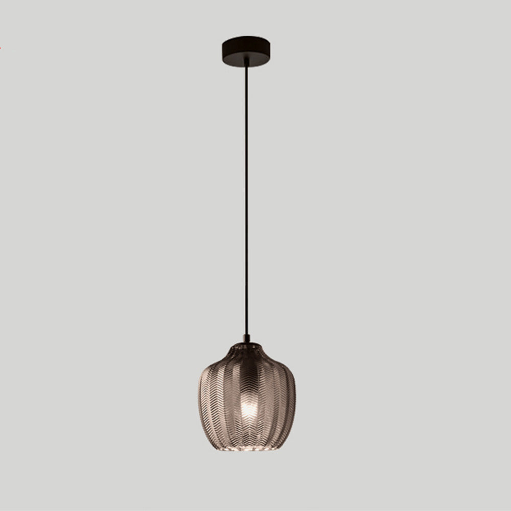 Lampa Wisząca Nowoczesna ze Szklanym Kloszem w Jodełkę ##POS:11##