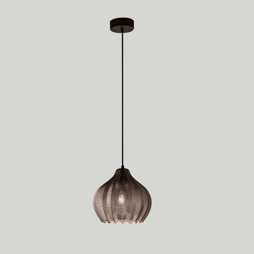 Lampa Wisząca Nowoczesna ze Szklanym Kloszem w Jodełkę
