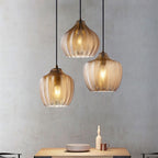 Lampa Wisząca Nowoczesna ze Szklanym Kloszem w Jodełkę
