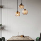 Lampa Wisząca Nowoczesna ze Szklanym Kloszem w Jodełkę
