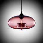 Lampa Wisząca Nowoczesna ze Szklanym Kloszem w Kształcie Elipsy