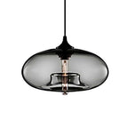 Lampa Wisząca Nowoczesna ze Szklanym Kloszem w Kształcie Elipsy