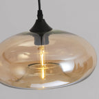 Lampa Wisząca Nowoczesna ze Szklanym Kloszem w Kształcie Elipsy