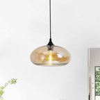 Lampa Wisząca Nowoczesna ze Szklanym Kloszem w Kształcie Elipsy