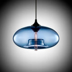 Lampa Wisząca Nowoczesna ze Szklanym Kloszem w Kształcie Elipsy