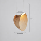 Lampa Wisząca Organiczna z Drewna Brzozowego w Stylu Skandynawskim