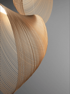 Lampa Wisząca Organiczna z Drewna Brzozowego w Stylu Skandynawskim