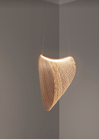 Lampa Wisząca Organiczna z Drewna Brzozowego w Stylu Skandynawskim