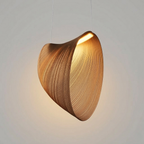 Lampa Wisząca Organiczna z Drewna Brzozowego w Stylu Skandynawskim
