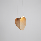 Lampa Wisząca Organiczna z Drewna Brzozowego w Stylu Skandynawskim