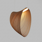 Lampa Wisząca Organiczna z Drewna Brzozowego w Stylu Skandynawskim