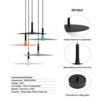 Lampa Wisząca Płaska Skandynawska z Metalowym Kloszem