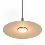 Lampa Wisząca Płaska Skandynawska z Metalowym Kloszem