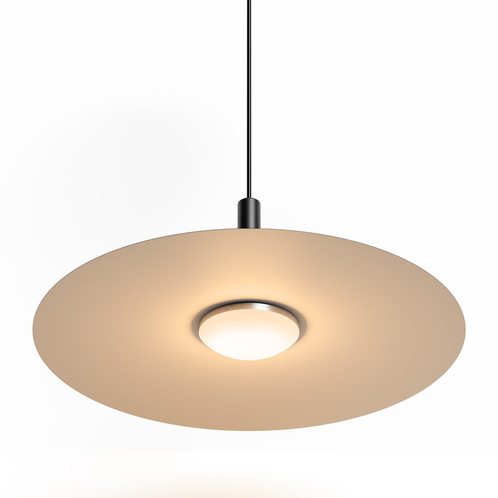 Lampa Wisząca Płaska Skandynawska z Metalowym Kloszem