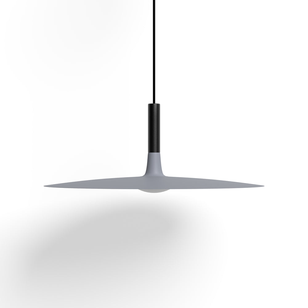 Lampa Wisząca Płaska Skandynawska z Metalowym Kloszem