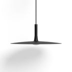 Lampa Wisząca Płaska Skandynawska z Metalowym Kloszem