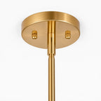 Lampa Wisząca Retro z Kloszem Szklanym na Mosiężnym Stelażu ##POS:20##