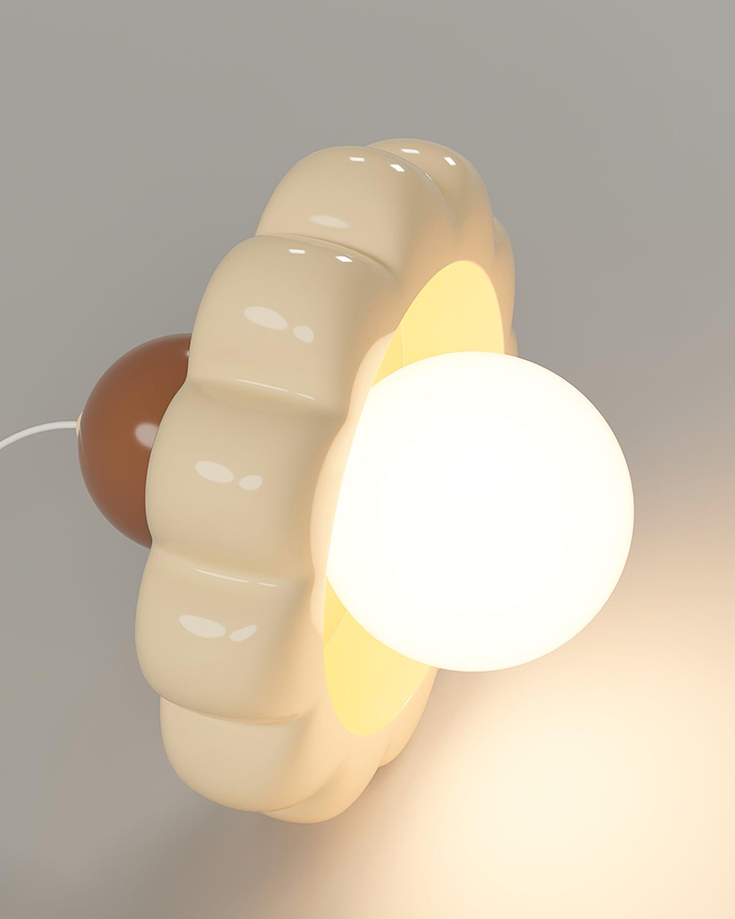 Lampa Wisząca Retro z Kloszem w Kształcie Chmury i Kulistym Dyfuzorem