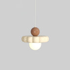 Lampa Wisząca Retro z Kloszem w Kształcie Chmury i Kulistym Dyfuzorem