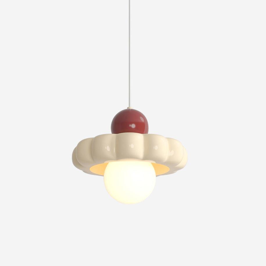 Lampa Wisząca Retro z Kloszem w Kształcie Chmury i Kulistym Dyfuzorem