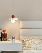 Lampa Wisząca Retro z Kloszem w Kształcie Chmury i Kulistym Dyfuzorem