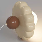 Lampa Wisząca Retro z Kloszem w Kształcie Chmury i Kulistym Dyfuzorem