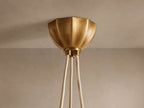 Lampa Wisząca Retro z Trzema Kulami ze Szkła i Mosiężnymi Detalami