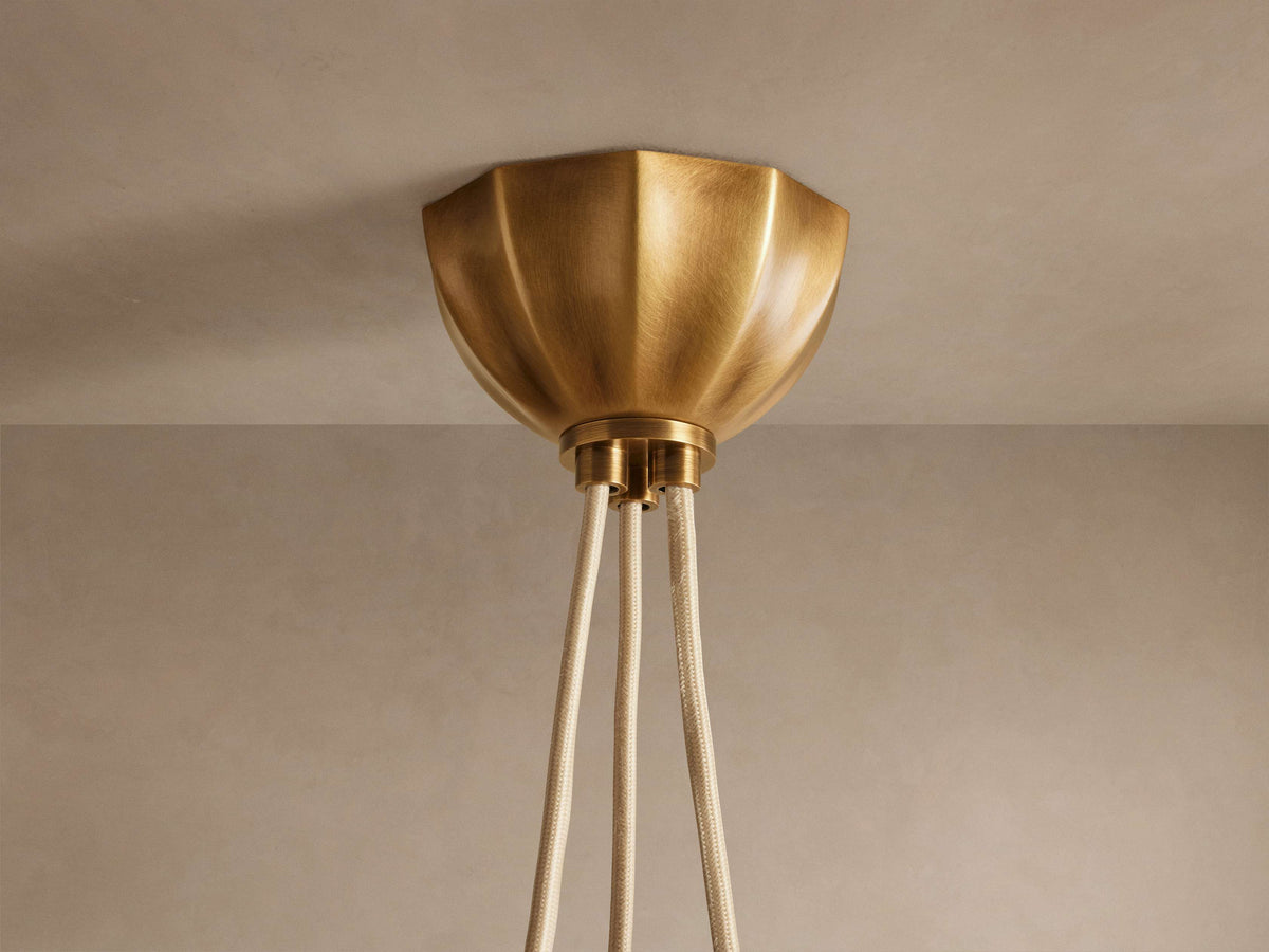 Lampa Wisząca Retro z Trzema Kulami ze Szkła i Mosiężnymi Detalami