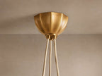 Lampa Wisząca Retro z Trzema Kulami ze Szkła i Mosiężnymi Detalami