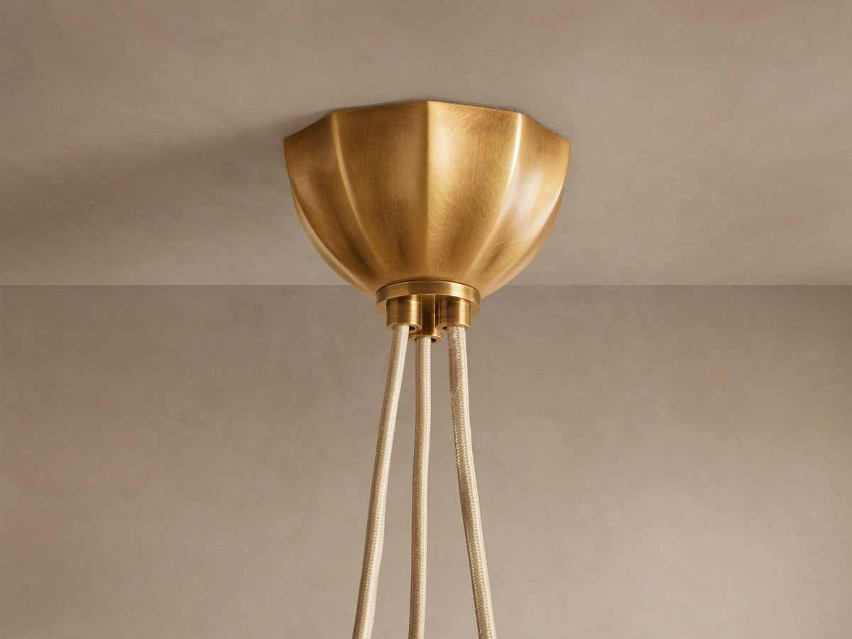 Lampa Wisząca Retro z Trzema Kulami ze Szkła i Mosiężnymi Detalami
