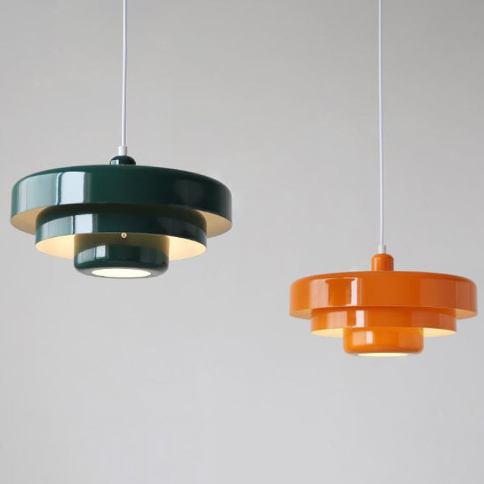 Lampa Wisząca Retro z Wielowarstwową Konstrukcją