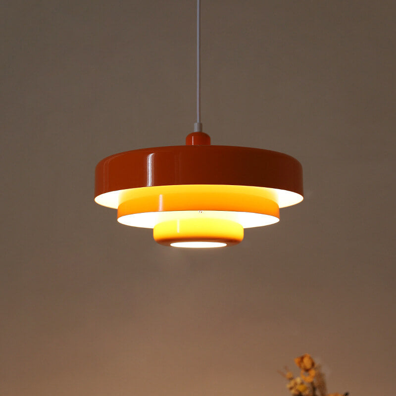 Lampa Wisząca Retro z Wielowarstwową Konstrukcją