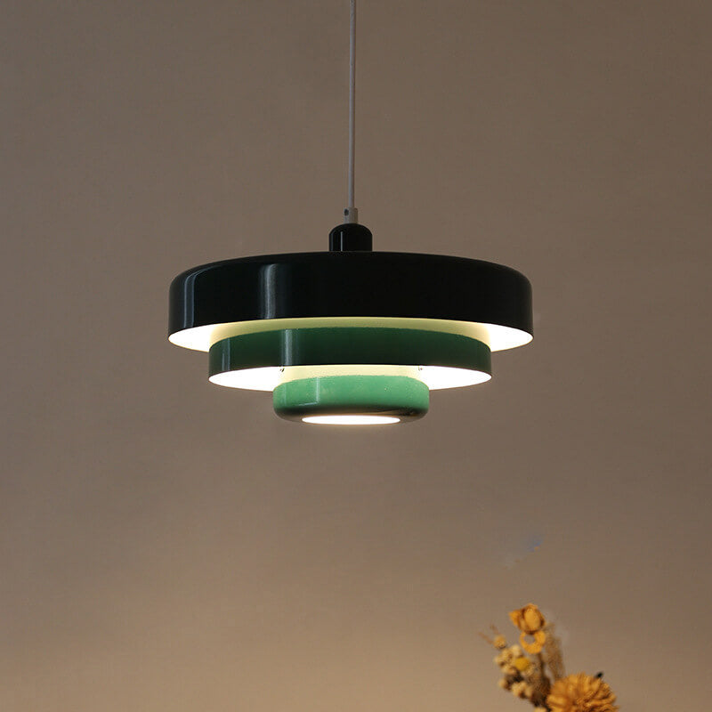 Lampa Wisząca Retro z Wielowarstwową Konstrukcją